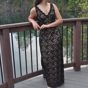 Black lace Prom dress